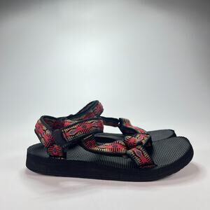 Teva Original Universal Black Red Strappy Sport Outdoor Sandals Women’s Size 6